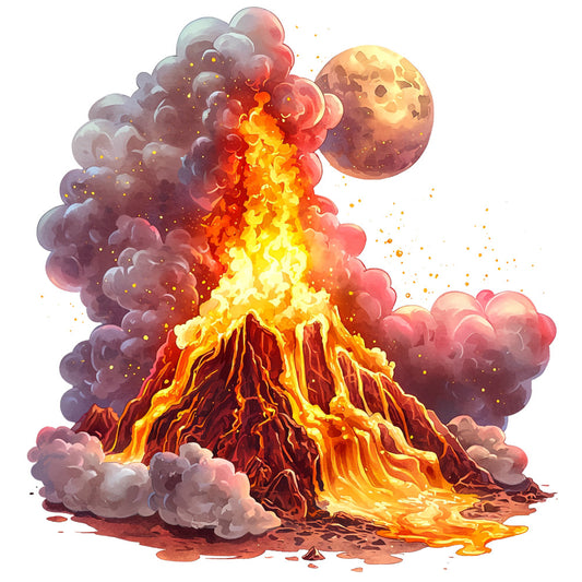 Fire Moon Crystals Fabric Panel 27