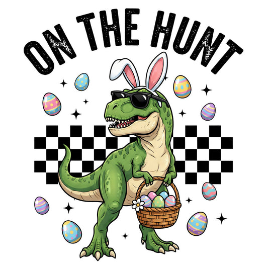lime green, cream, pink, purple, yellow, blue, checkered, geometric, easter, spring, dinosaur, t-rex, bunny ears, easter eggs, basket, whimsical, playful, fun, colorful, kids, children, holiday, pastel, cheerful, novelty, animal print, retro, quirky, trendy