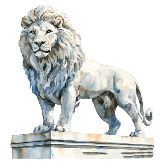lion, wildlife, animal, majestic, cream, beige, tan, taupe, soft blue, grey, watercolor, illustration, realistic, elegant, noble, regal, statement fabric, home decor, wall hanging, upholstery, safari, big cats, feline, stately, sophisticated, neutral tones, artistic, painted effect, decorative panel