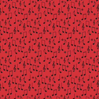 50s Black and Red Diner Pattern 4 Quilting Cotton Fabric
