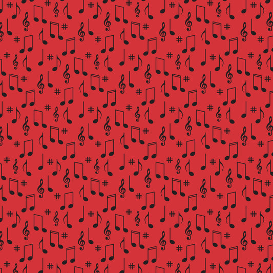 50s Black and Red Diner Pattern 4 Quilting Cotton Fabric