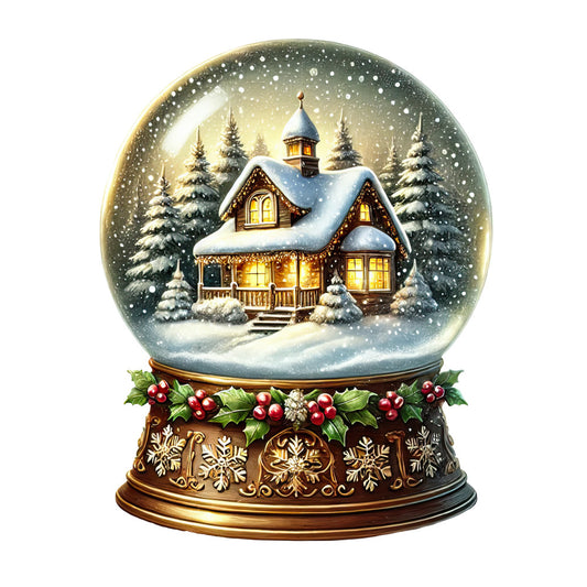 Christmas Snow Globes Fabric Panel 59