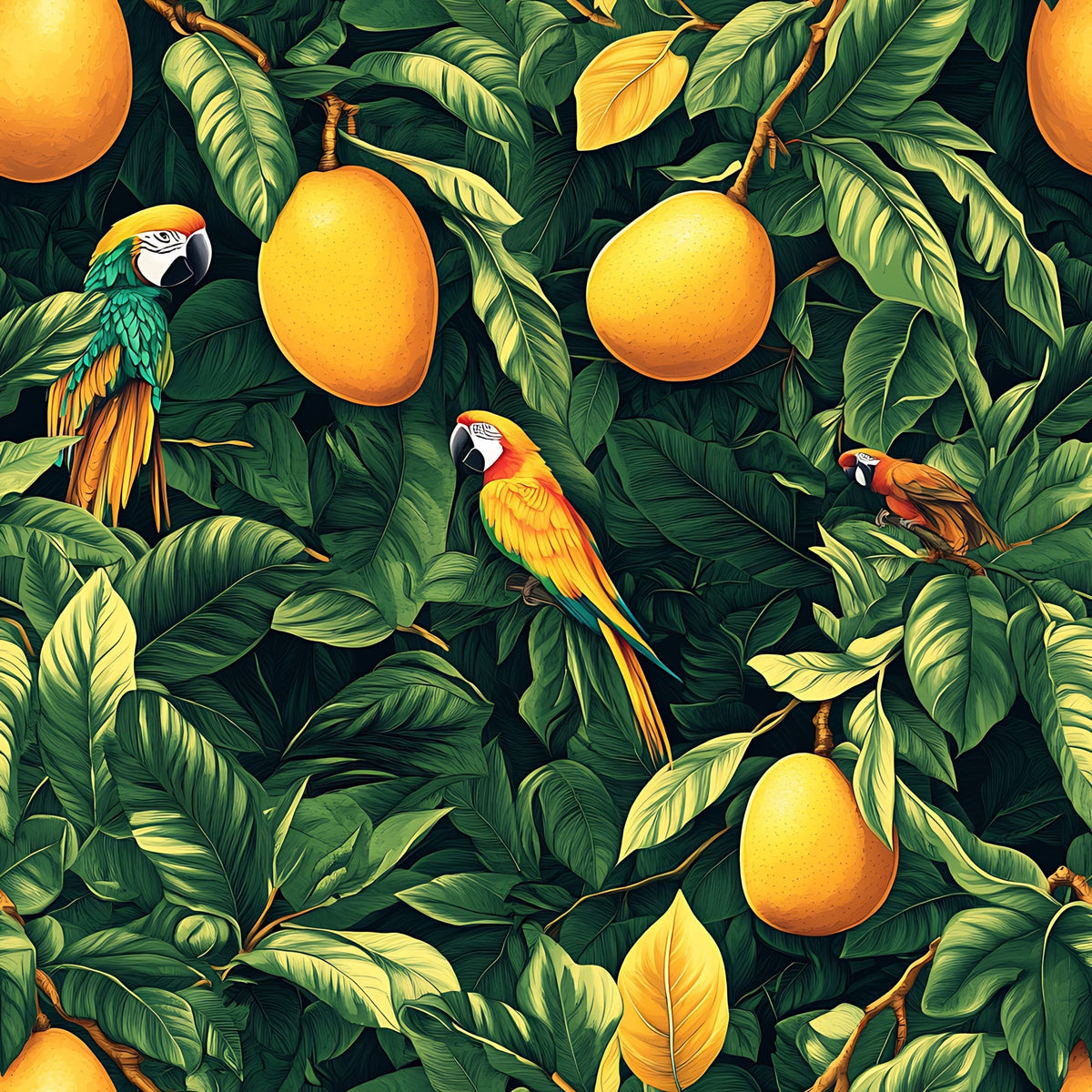 Parrot Paradise Pattern 4 Minky Fabric