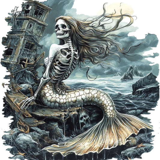 Haunted Ocean Fabric Panel 36