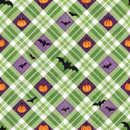 Pumpkin Patch Plaid Pattern 5 Minky Fabric