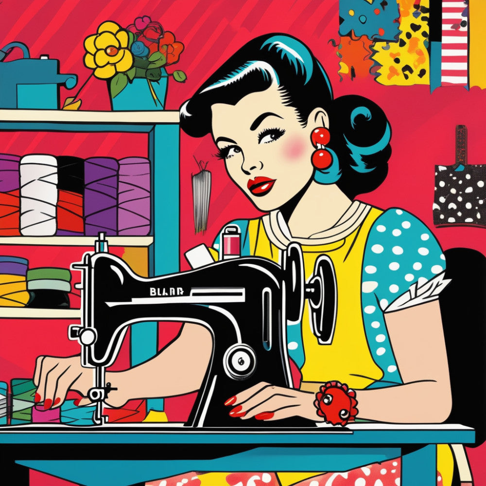 Pop Art Sewing Fabric Panel 23