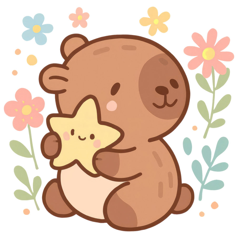 Cartoon Capybara Fabric Panel 12