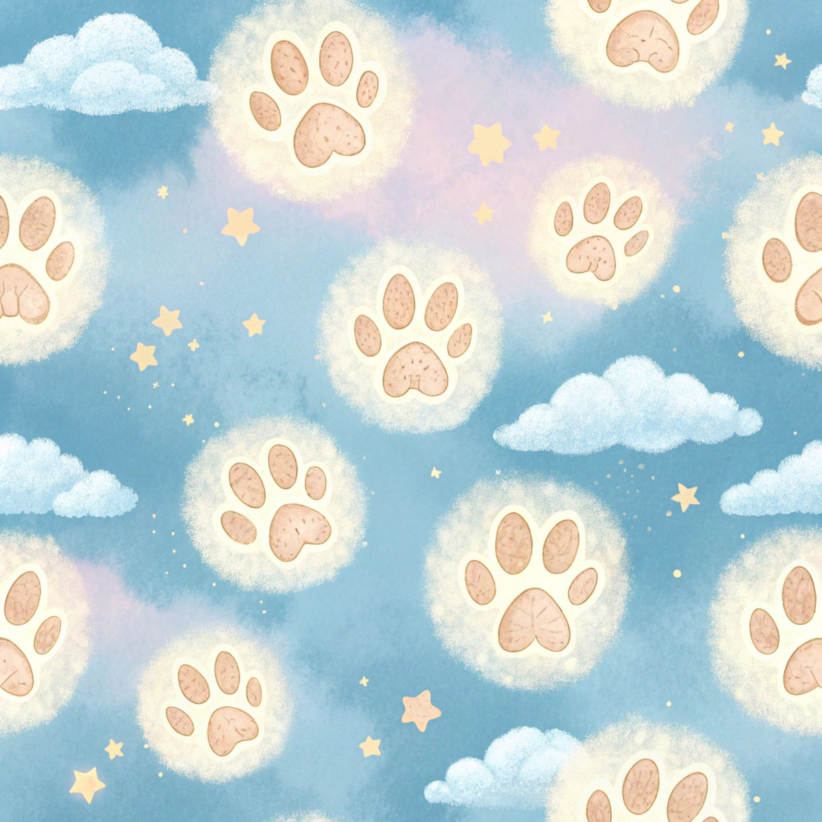 Puppy Prints Pattern 24 Minky Fabric