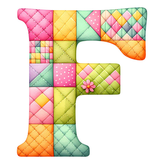 patchwork quilting, pastel pink, bright yellow, lime green, coral orange, mint green, soft purple, diamond pattern, quilted texture, whimsical, colorful blocks, polka dots, flower motif, spring colors, summer vibes, cheerful design, modern patchwork, playful style, child-friendly, bright and bold, multi-color, geometric squares, stitched pattern, decorative flower, cheerful aesthetic, cute design, rainbow colors, baby quilt fabric, wall hanging