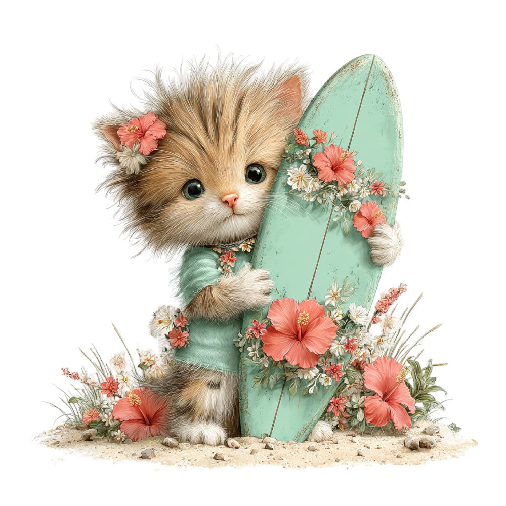 adorable kitten, animals, baby, cacti, cat, coral pink, cream, cute, desert, floral, flowers, gentle, mint green, nature, pastel colors, peach, playful, sage green, soft, spring, sweet, tender, whimsical, woodland creatures, young child