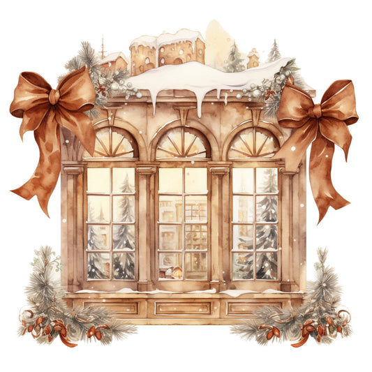 Antique Christmas Fabric Panel 4
