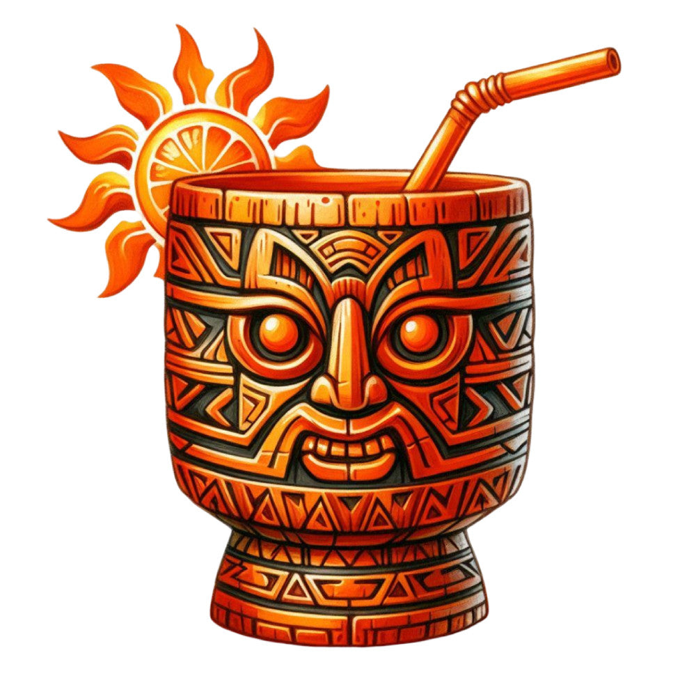 Tiki Cups Fabric Panel 7