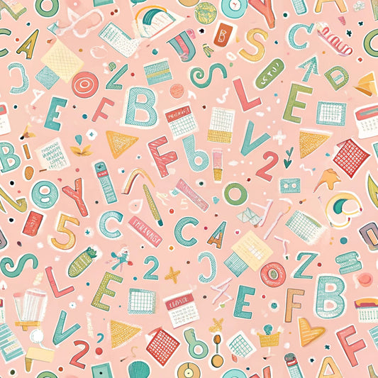 Back to School Pattern 3 Quilting Cotton Fabric