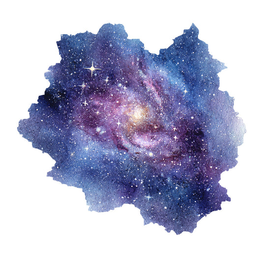 celestial, galaxy, night sky, stars, nebula, cosmic, deep blue, purple, indigo, lavender, pink, burgundy, space, universe, starfield, watercolor, abstract, mystical, dreamy, ethereal, sparkle, constellation, glitter, magical, modern, whimsical, wall hanging, home decor, elegant