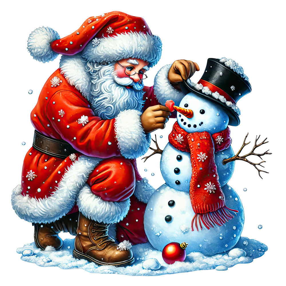 Santa Claus Scenes Fabric Panel 5
