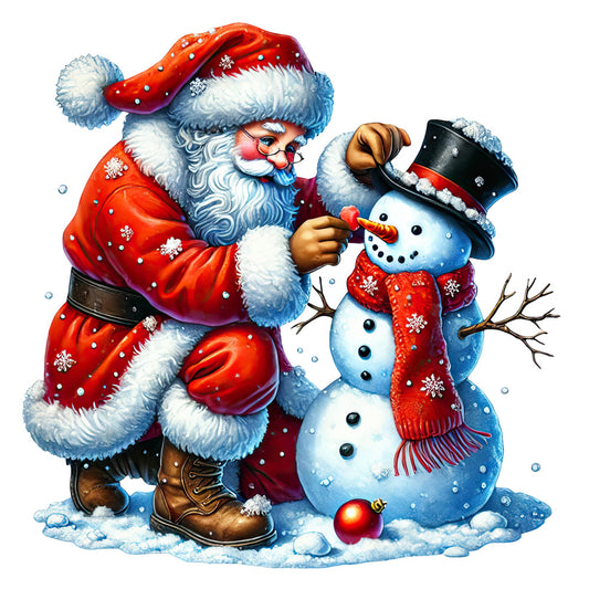 Santa Claus Scenes Fabric Panel 5