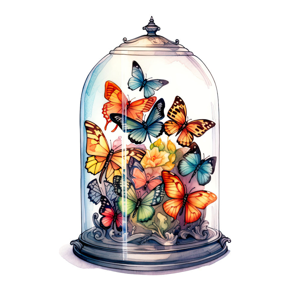 Butterflies in a Dome Fabric Panel 4