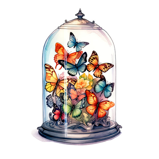 Butterflies in a Dome Fabric Panel 4