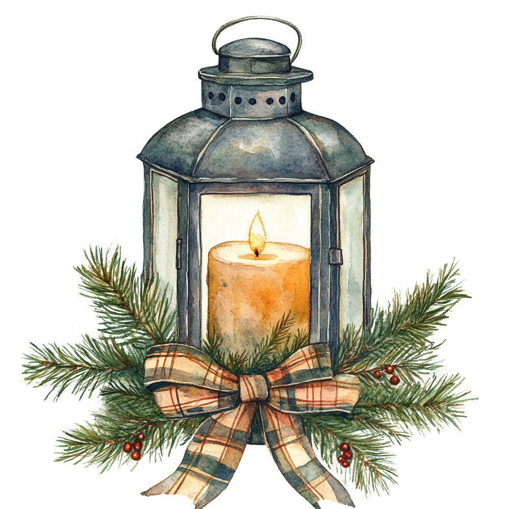 Green Christmas Fabric Panel 9