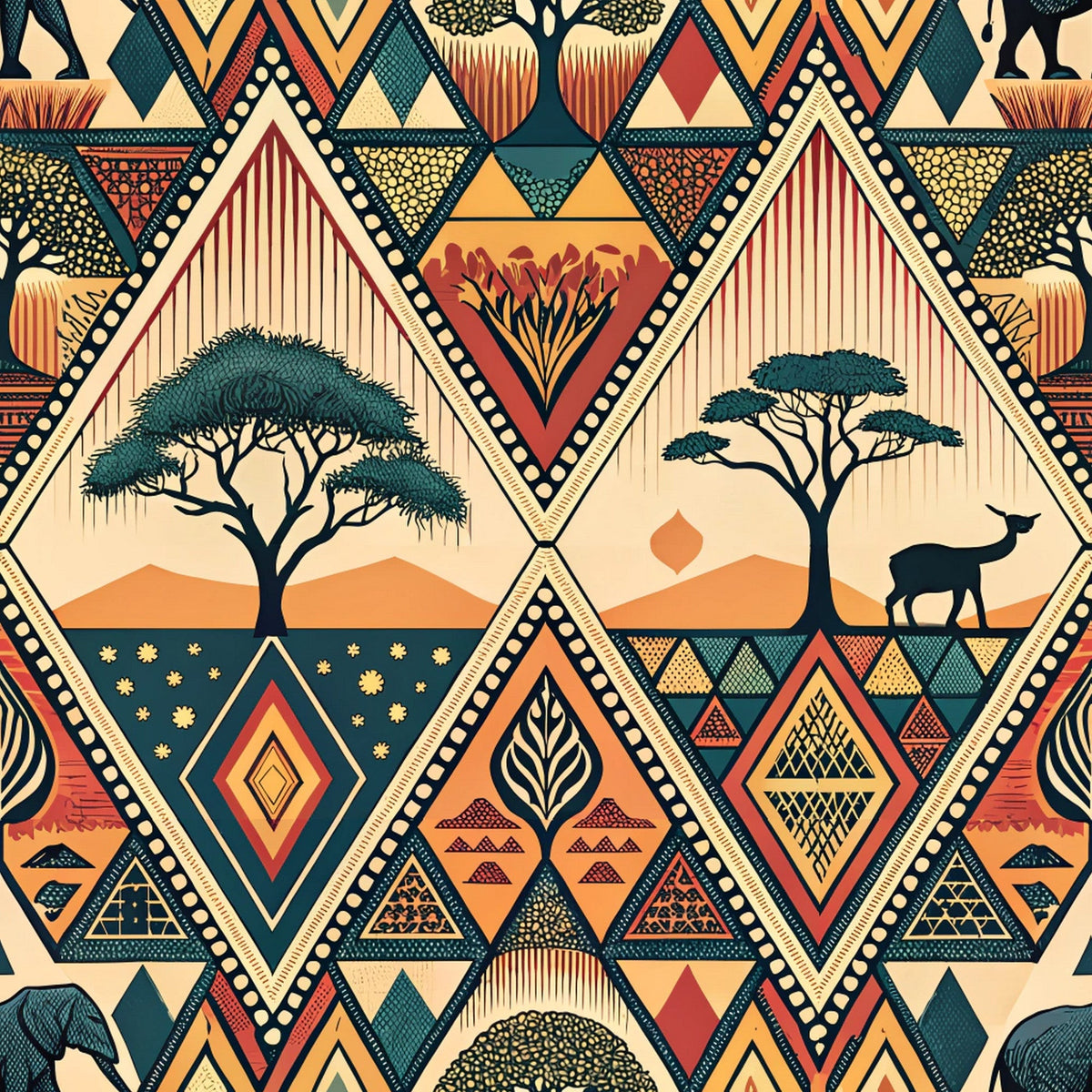 Savanna Diamonds Pattern 8 Minky Fabric