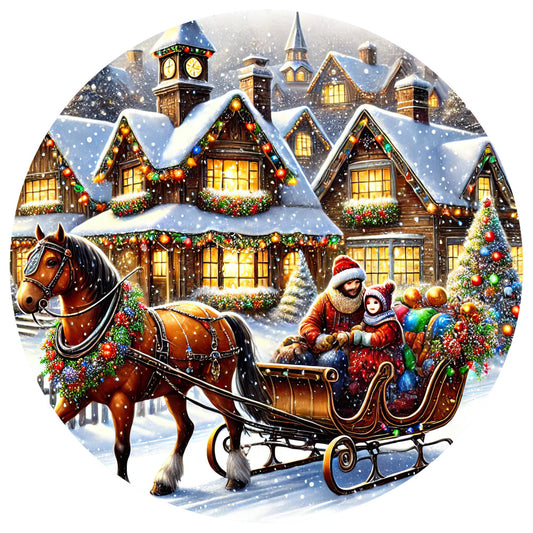 Christmas Villages Fabric Panel 79