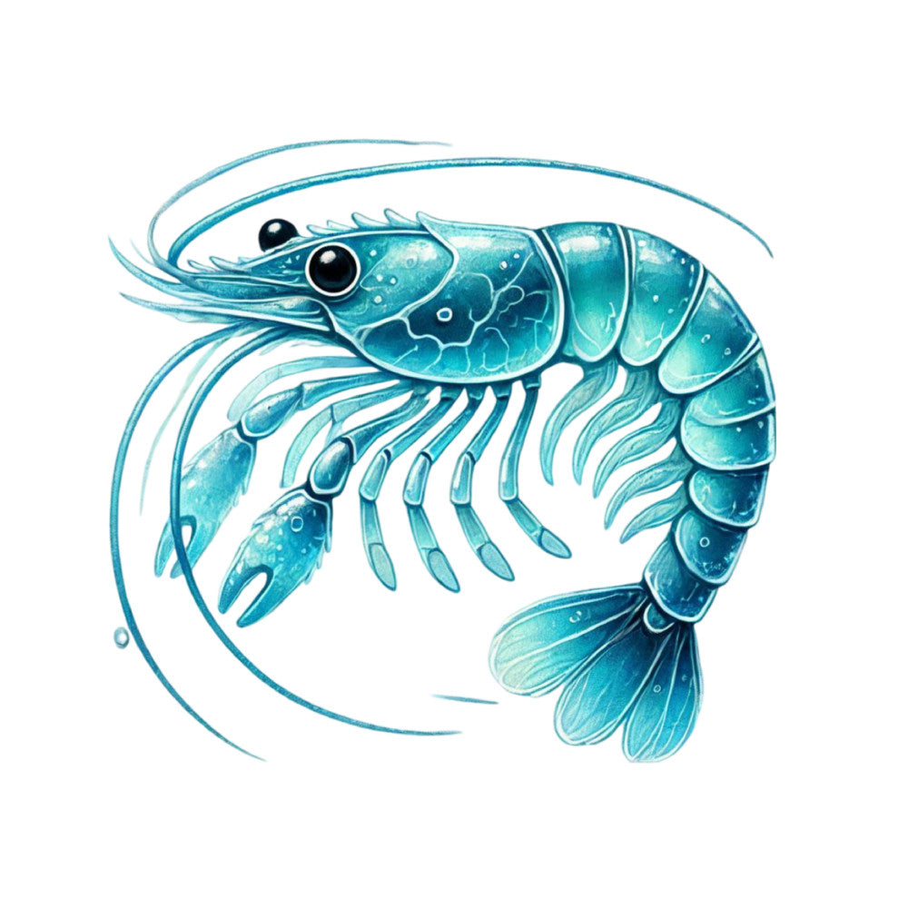 Watercolor Sea Fish Fabric Panel 6