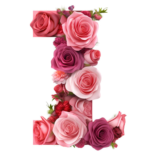 Rose Alphabet Fabric Panel 5