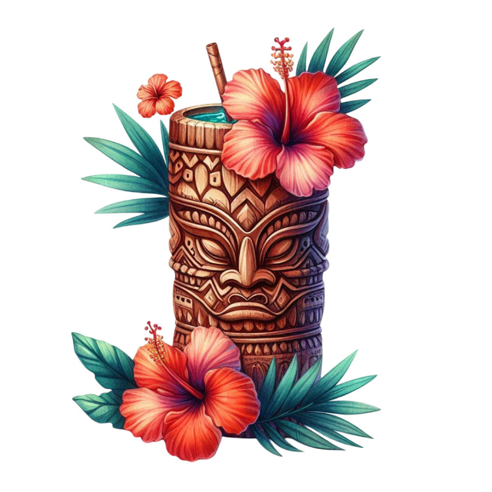 Tiki Cups Fabric Panel 29