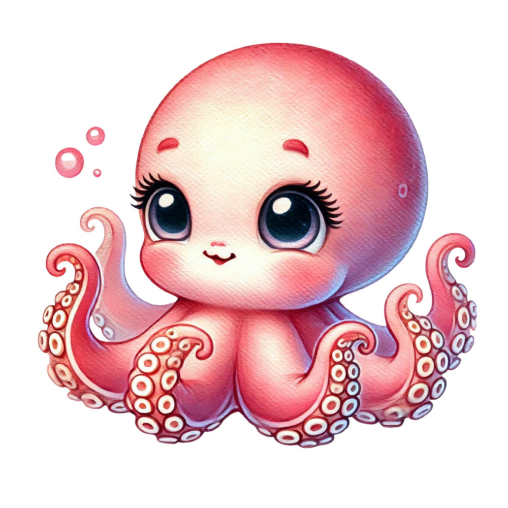 Watercolor Sea Fish Fabric Panel 3