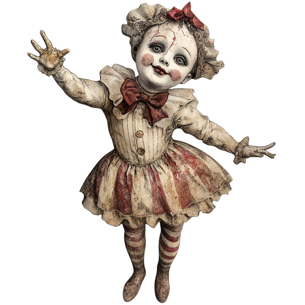 Creepy Dolls Fabric Panel 2