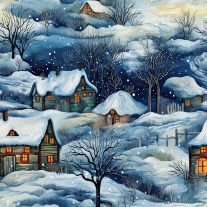 Golden Snowfall Pattern 6 Minky Fabric