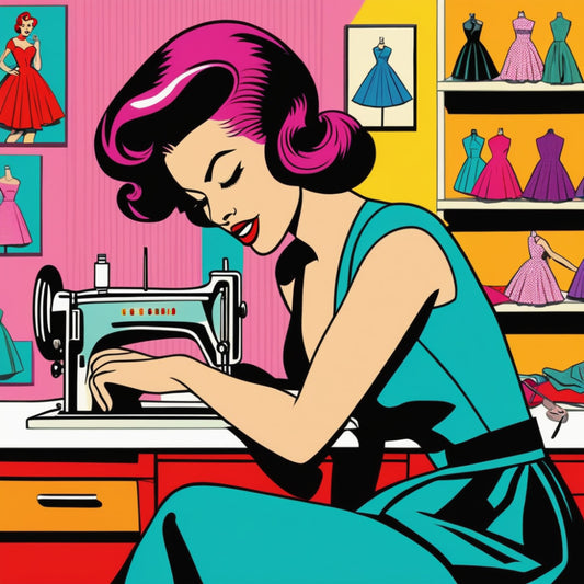 Pop Art Sewing Fabric Panel 50
