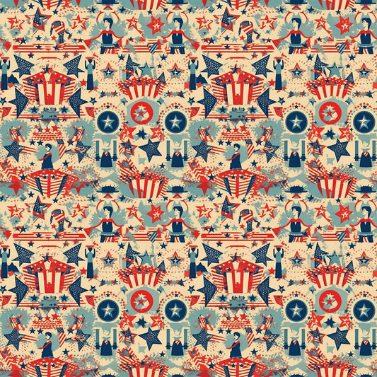 Liberty Gazette Pattern 1 Minky Fabric