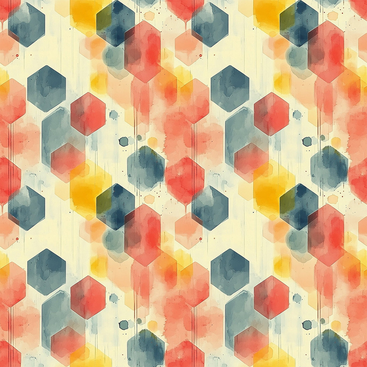 Retro Ember Wash Pattern 1 Minky Fabric