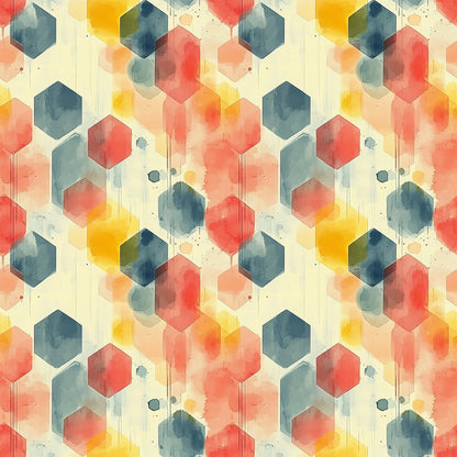 Retro Ember Wash Pattern 1 Minky Fabric