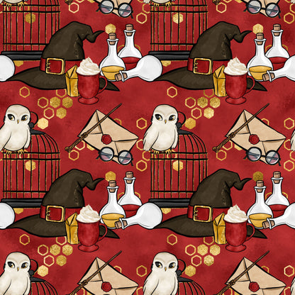 Wizard Magic School Pattern 16 Quilting Cotton Fabric