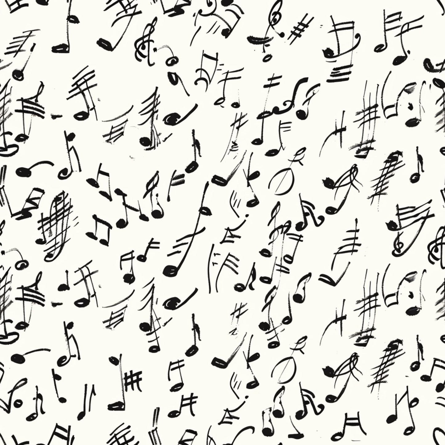 Handwritten Music Pattern 8 Quilting Cotton Fabric
