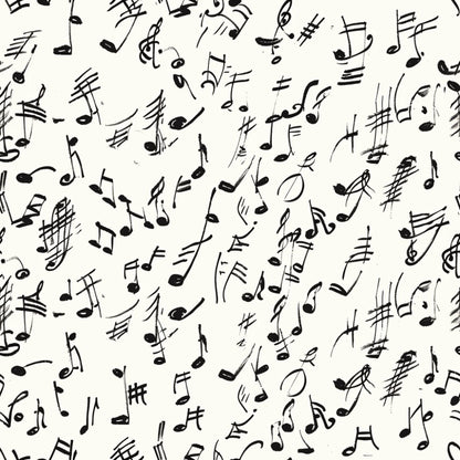 Handwritten Music Pattern 8 Quilting Cotton Fabric
