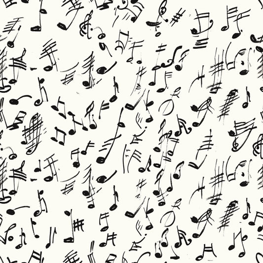 Handwritten Music Pattern 8 Quilting Cotton Fabric