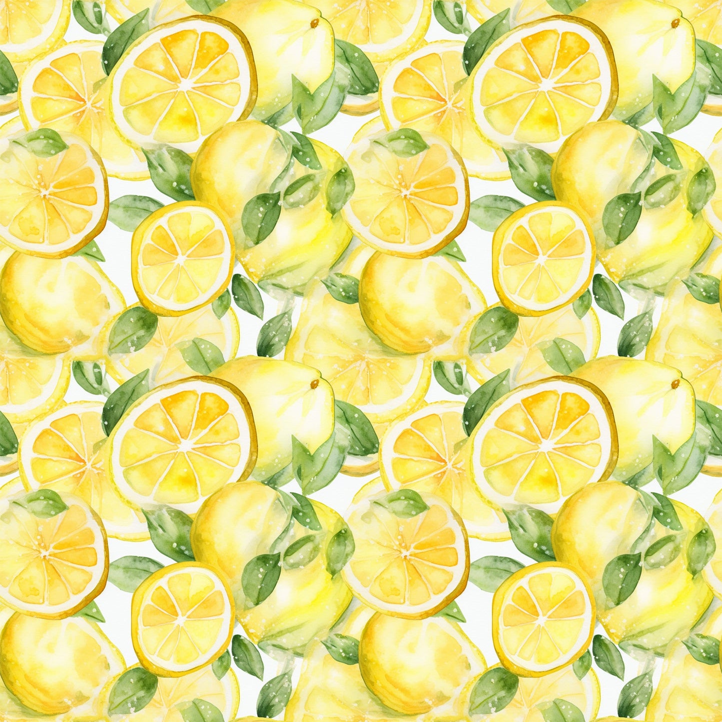 Lemons and Citrus Sour Splash Pattern 1 Quilting Cotton Fabric