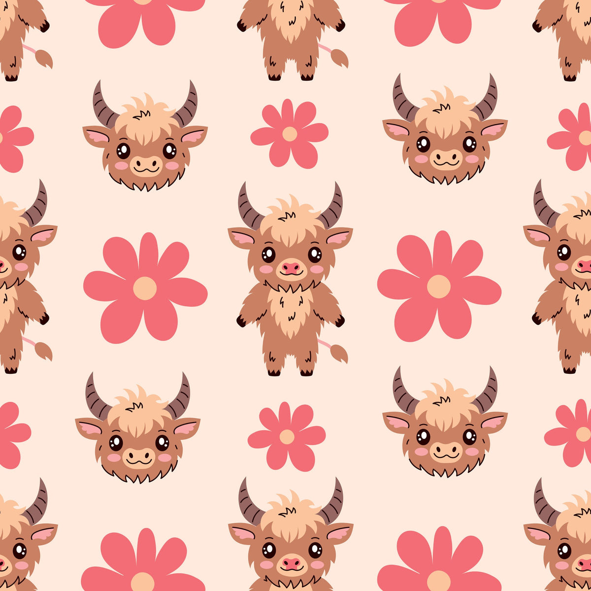 Moo Meadow Pattern 4 Minky Fabric