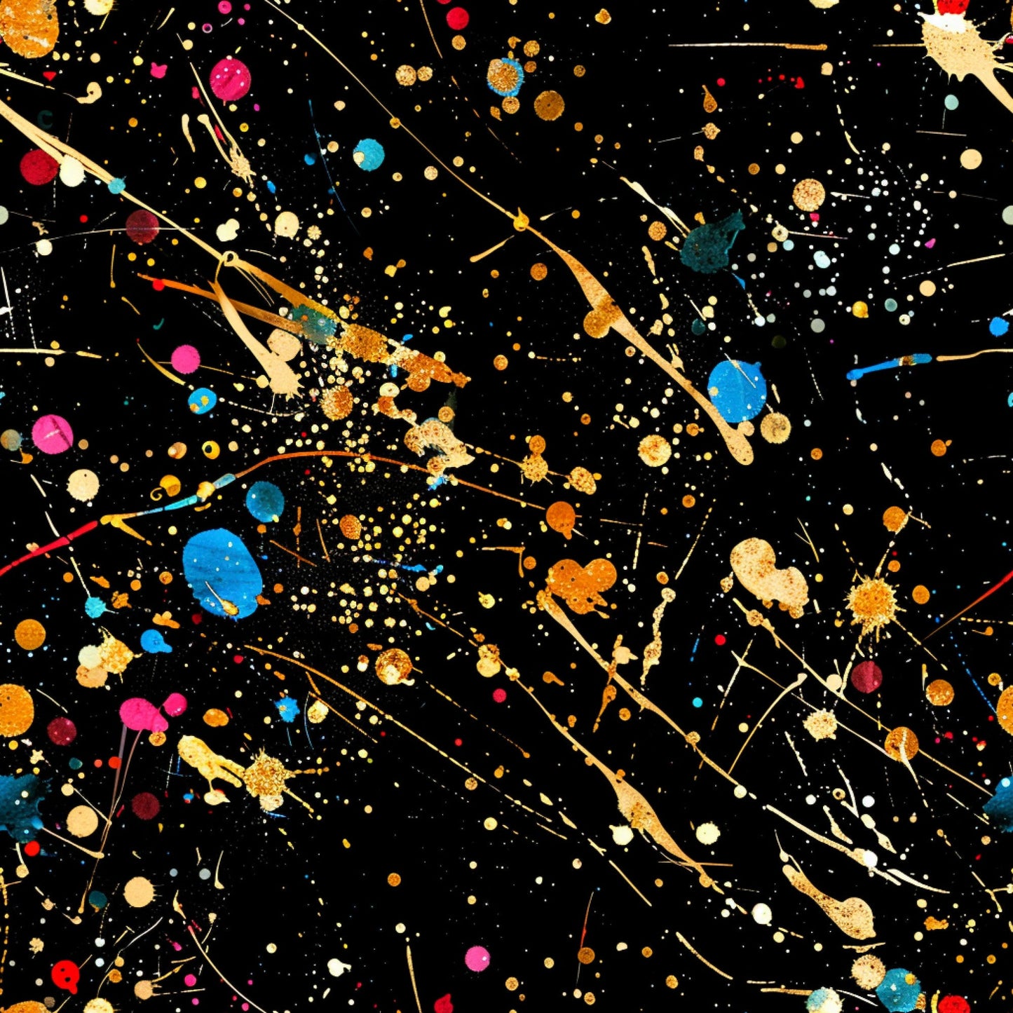 Glitter Paint Splatter Pattern 8 Quilting Cotton Fabric