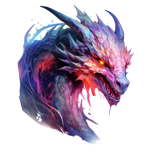 Elemental Dragons Fabric Panel 21