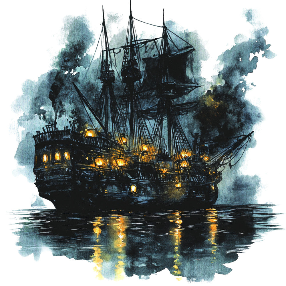 Haunted Ocean Fabric Panel 19