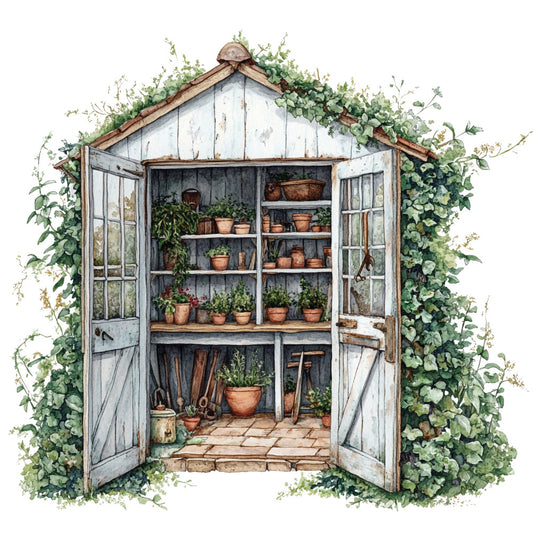 Vintage Garden Fabric Panel 2