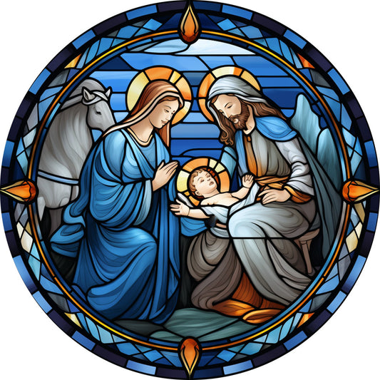 Nativity Christmas Ornaments Fabric Panel 14