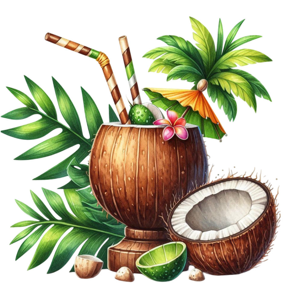 Tiki Cups Fabric Panel 23