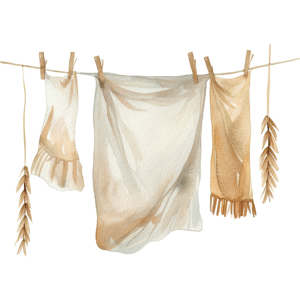 Watercolor Farm Fabric Panel 18