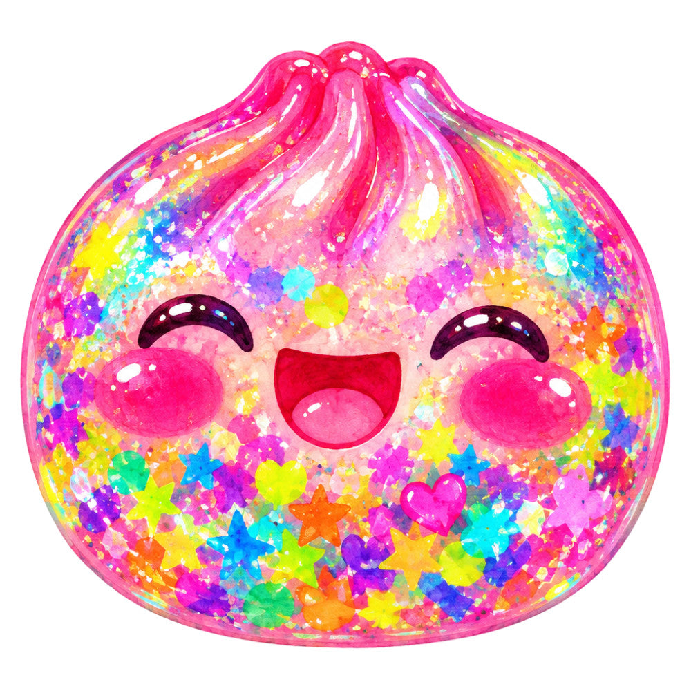bright pink, hot pink, magenta, neon pink, yellow, lime green, cyan blue, rainbow, multicolor, glitter, sparkle, stars, hearts, confetti, whimsical, playful, cute, kawaii, smiling face, cheerful, festive, children's, kids, girl's, bright and bold, colorful, vibrant, happy, fun, novelty