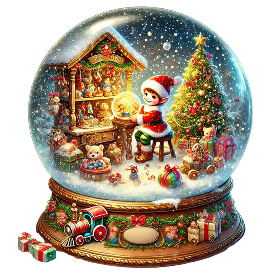 Christmas Snow Globes Fabric Panel 50